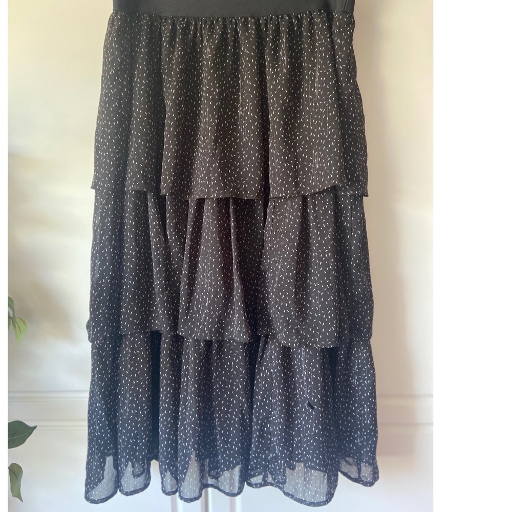 Torrid Black Tiered Chiffon Maxi Skirt Size 0